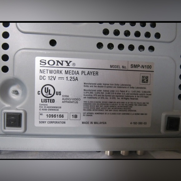 Sony SMP-N100 Streaming Media Player with Remote. - Picture 5 of 5